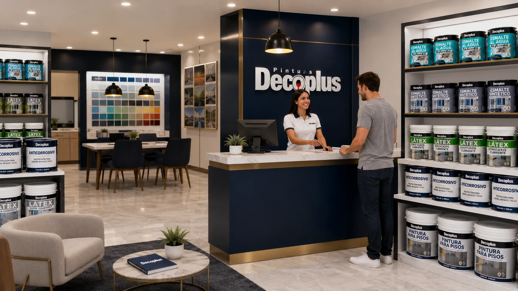 Tienda y sala de atención de Pinturas Deco Plus