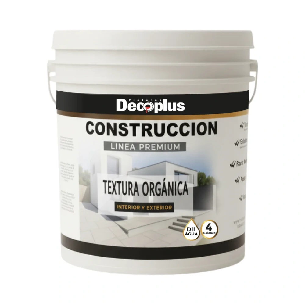 Textura Orgánica Grano Fino Blanca / Colores - Tineta