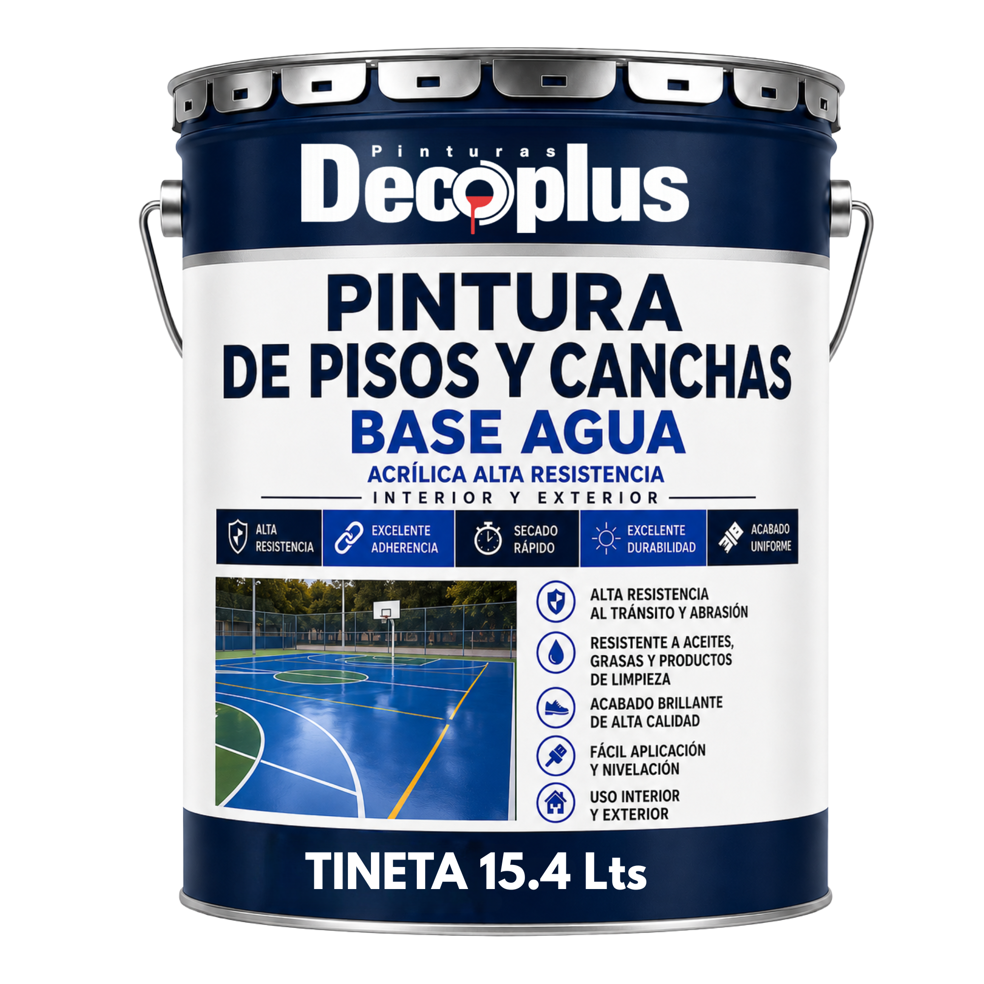Pintura para Pisos y Canchas Base Agua Decoplus